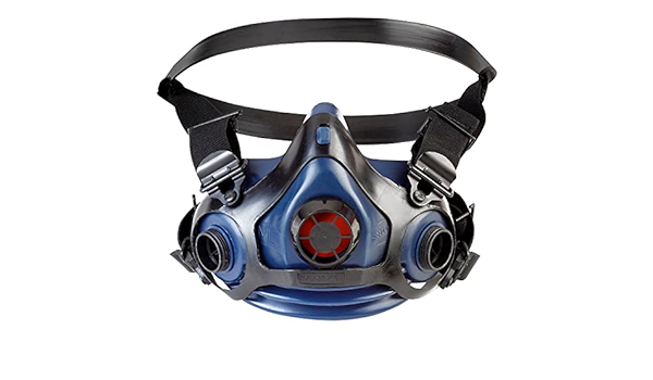 Honeywell North RU88001 Triple Flange Silicone Half Mask Respirator W/O Filter M/L