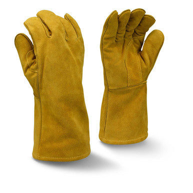 Welding Glove Select Split Brown Cowhide Leather Size XL 14" (Sold Individually)