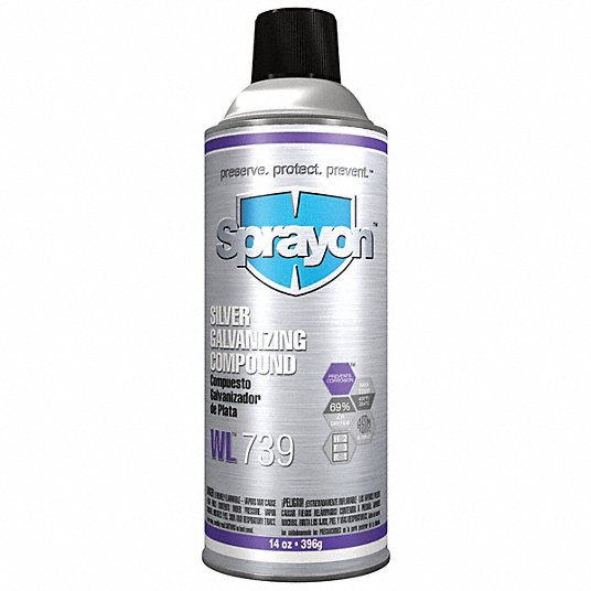 WL739 Silver Galvanizing Compound 14 oz Spray Can