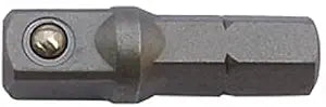 Impact Driver Bit 1/4" Shank to 1/4" Sq. With 4" Long Ball Drive Adapter (Box of 10)