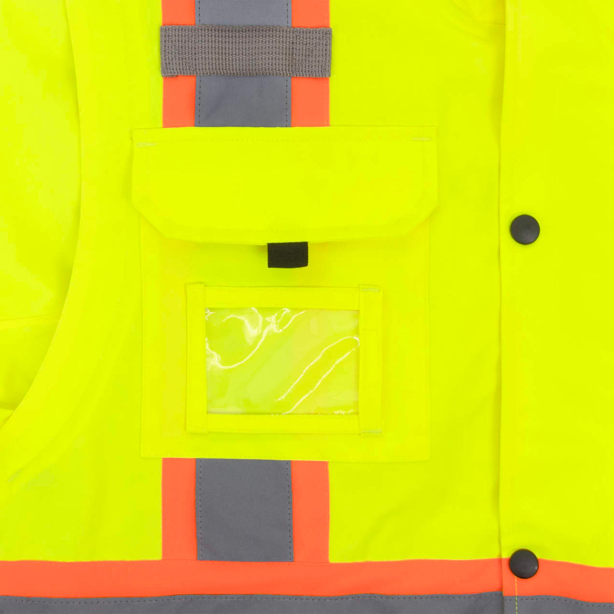 Radians SJ511B Class 3 Hi-Vis Hooded Bomber Jacket with Removable Sleeves - WRYKER Construction Supply