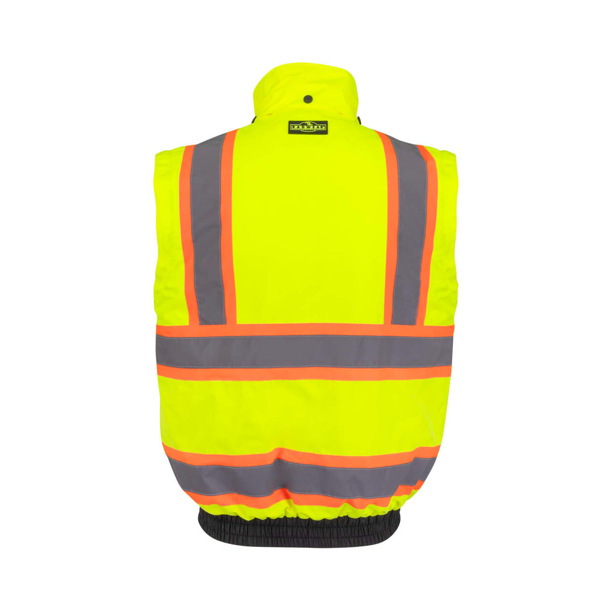 Radians SJ511B Class 3 Hi-Vis Hooded Bomber Jacket with Removable Sleeves - WRYKER Construction Supply
