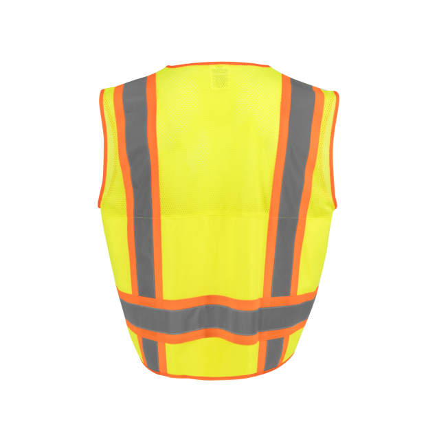SV69-2 Two Tone Surveyor Type R Class 2 Mesh/Solid Safety Vest with Plan/Tablet Pocket
