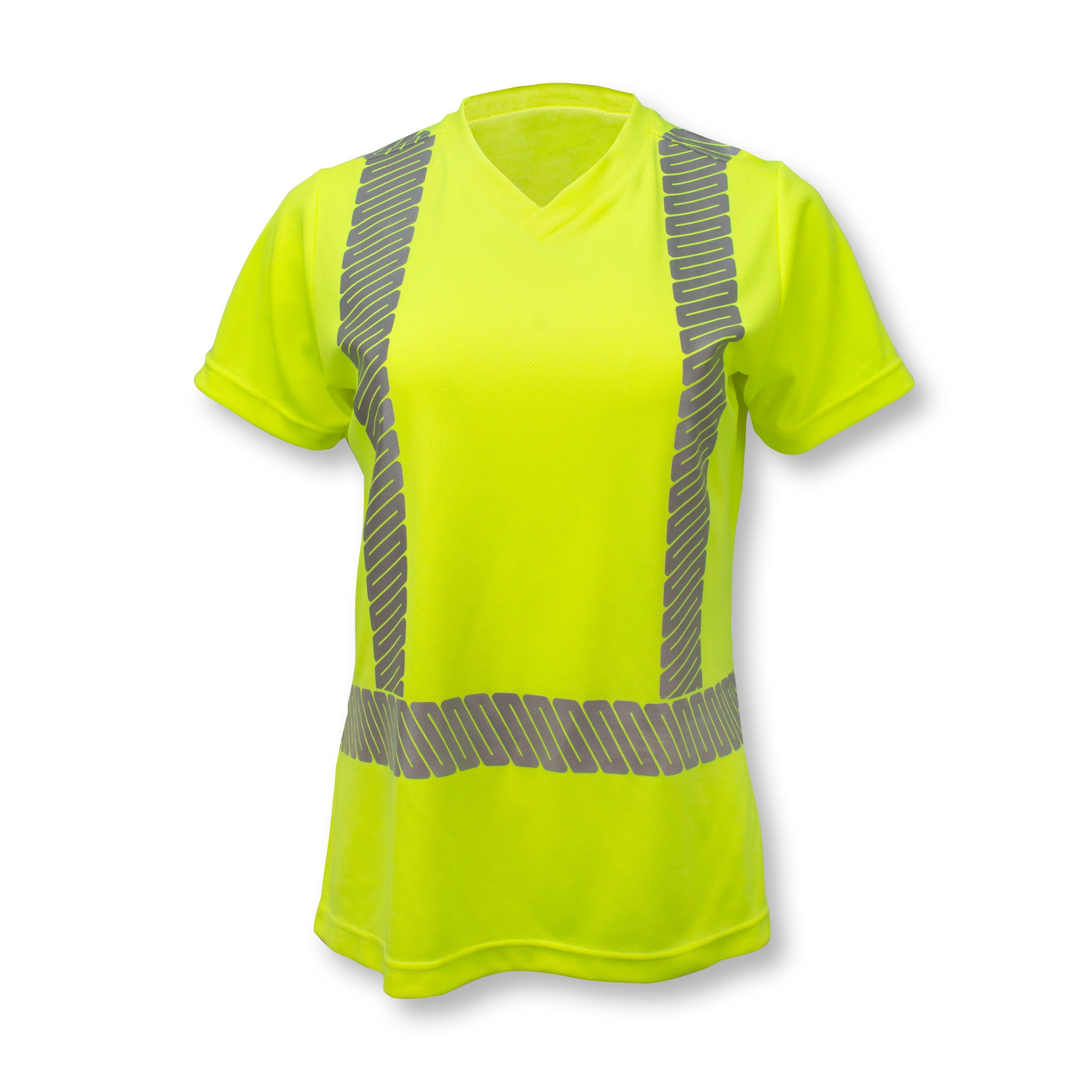 Womens Max-Dri Short Sleeve T-Shirt Class 2 Moisture Wicking w/2" Tape