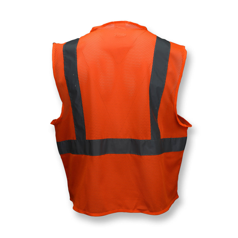 Class 2 Mesh Economy Safety Vest with Hook & Loop Closure