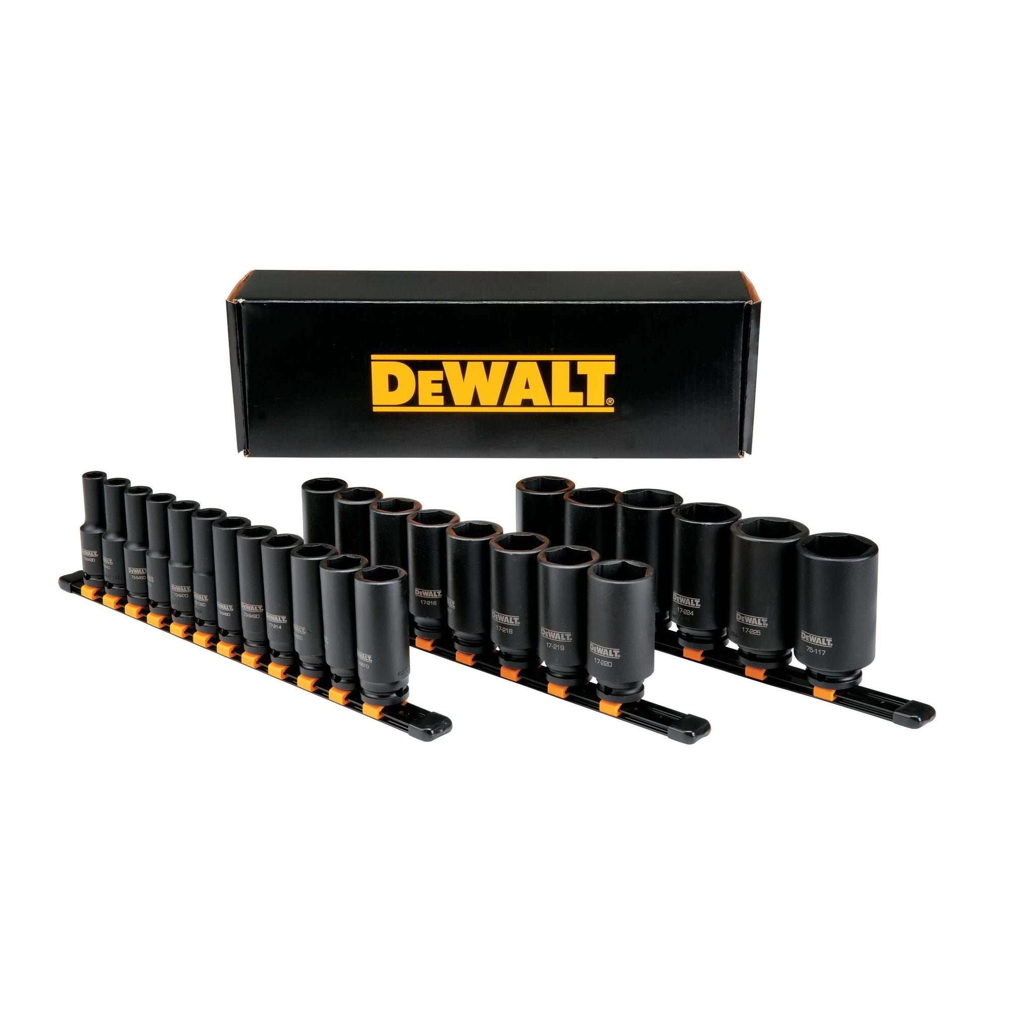DeWALT 1/2" Impact Deep Drive Socket Set 26 pc. Metric