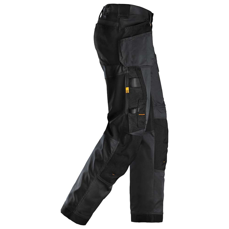 AllroundWork Stretch Loose Fit Work Pants + Holster Pockets (Black/Black)