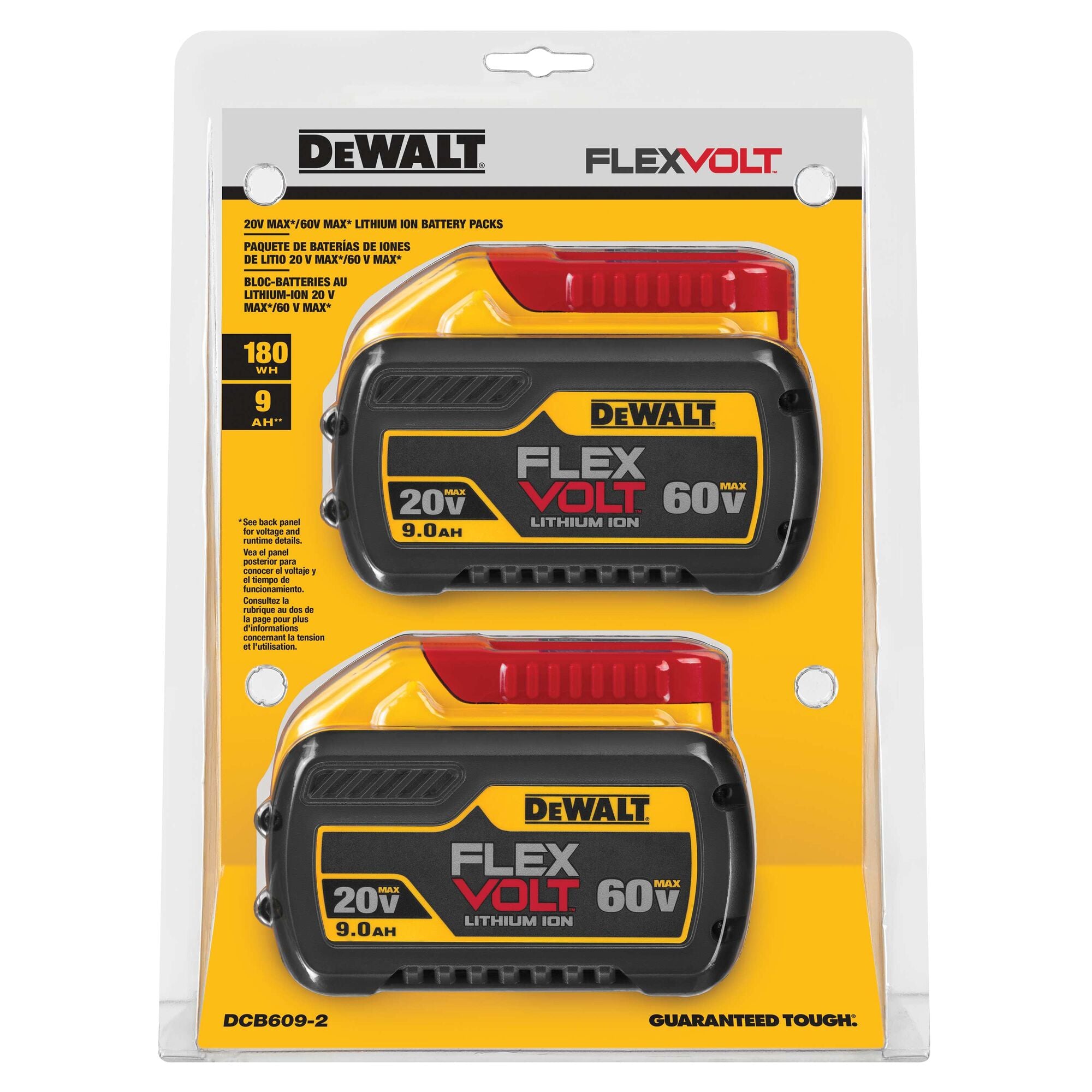 60 Volt /20 Volt 9 aH Flex Volt Dual DeWALT Battery Pack