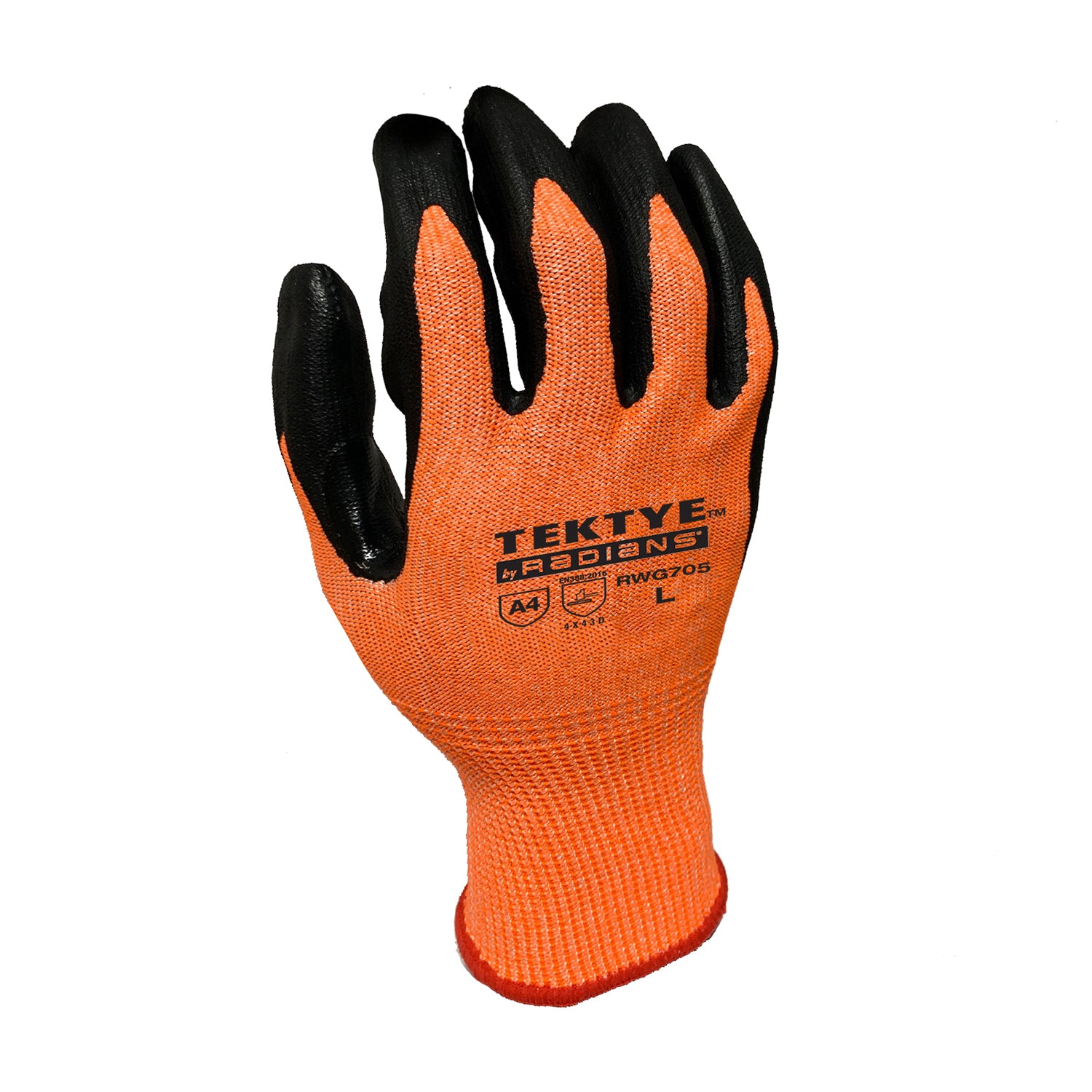TEKTYE FDG Cut 4 Gloves Orange (Pack of 12)