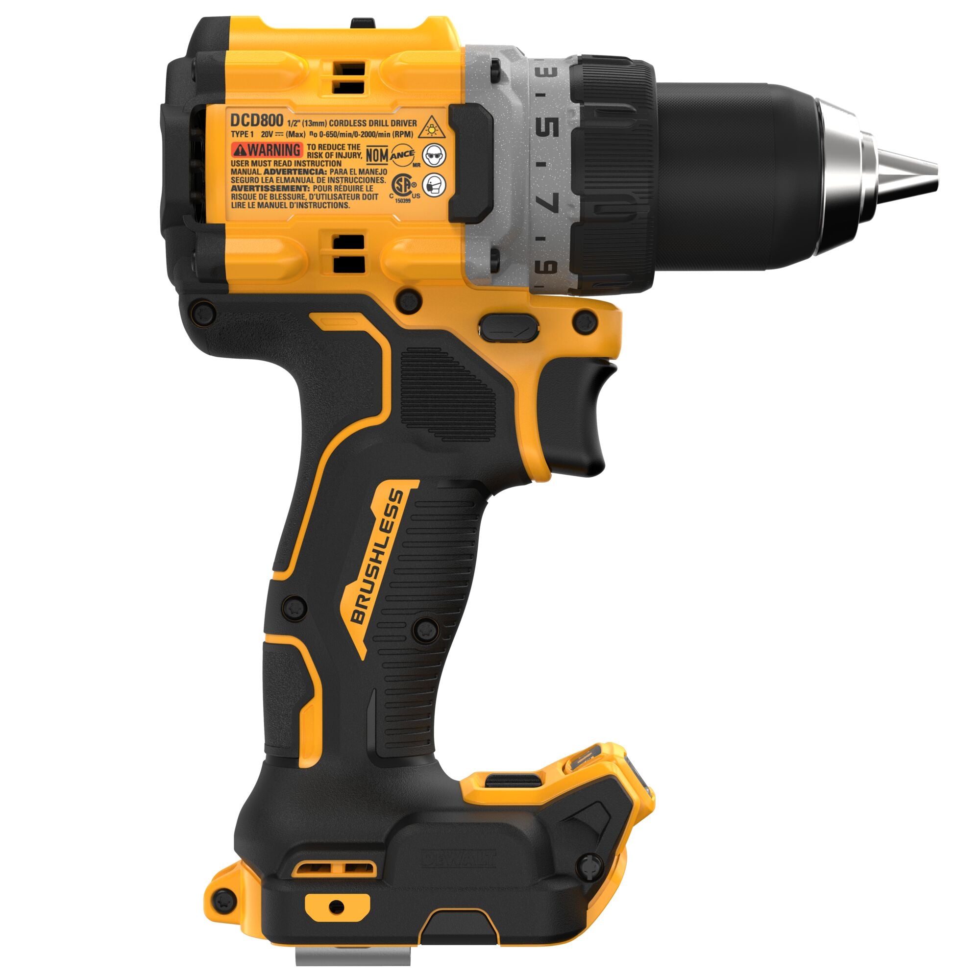 DeWALT DCD800B 20-volt XR Brushless 1/2" Drill (Tool Only)