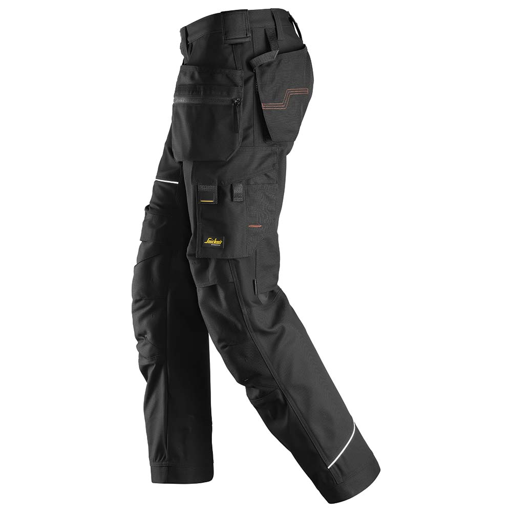 Snickers U6214 RuffWork Canvas Work Pants + Holster Pockets  (Black/Black)