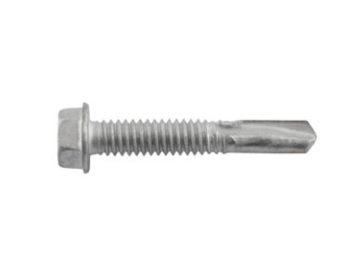 DeWALT TEK-4 DrillIt® Standard Drill Screws, #4 Point Type, 5/16" Indented Hex Washer Head, Stalgard Finish