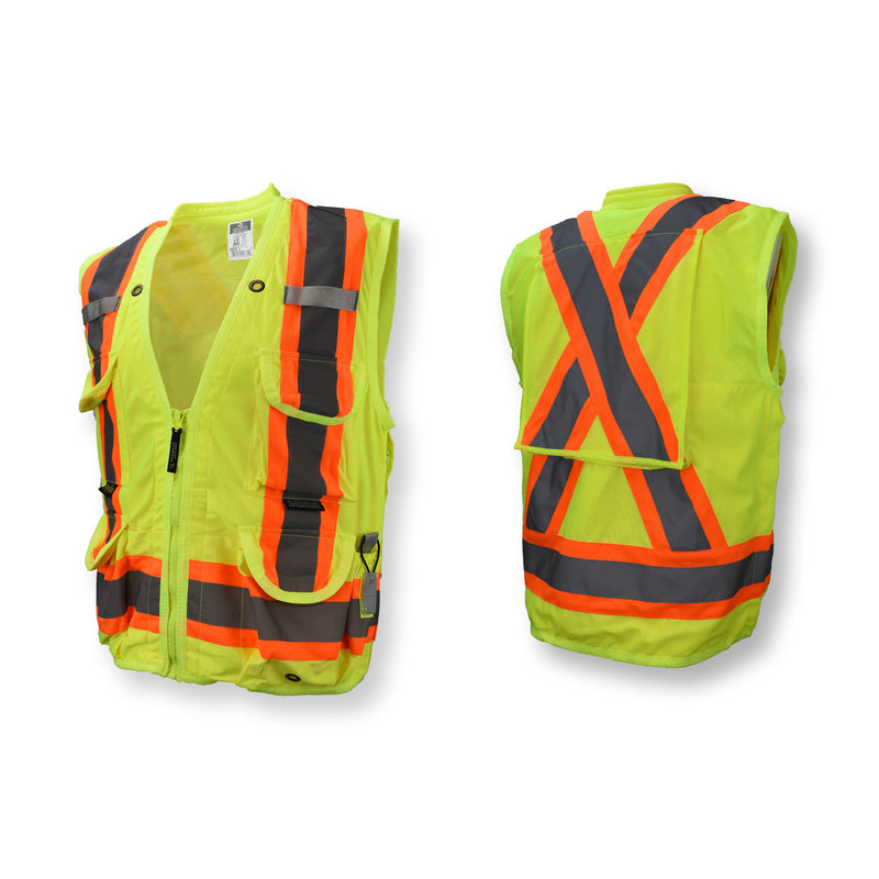 SV030X-2 Heavy Duty 10-Pocket Cruiser Vest with Back Pouch X-Back