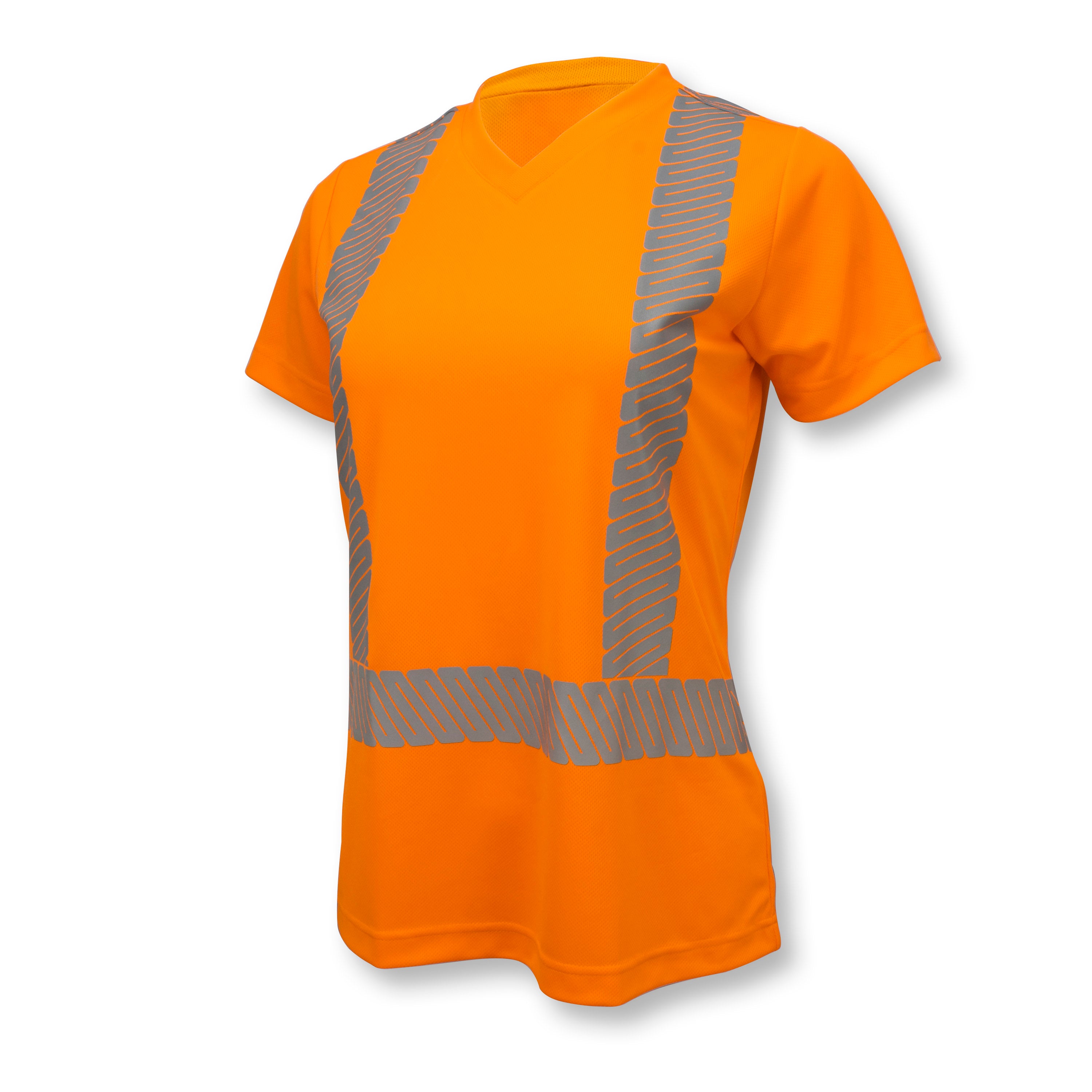 Womens Max-Dri Short Sleeve T-Shirt Class 2 Moisture Wicking w/2" Tape