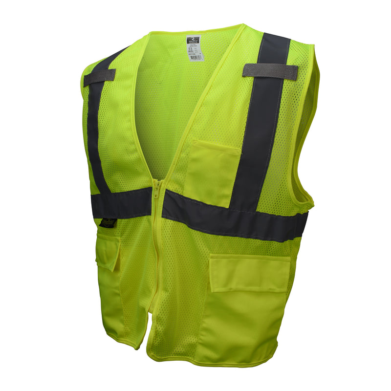 Class 2 Green Mesh Economy Surveyor Multipurpose Vest
