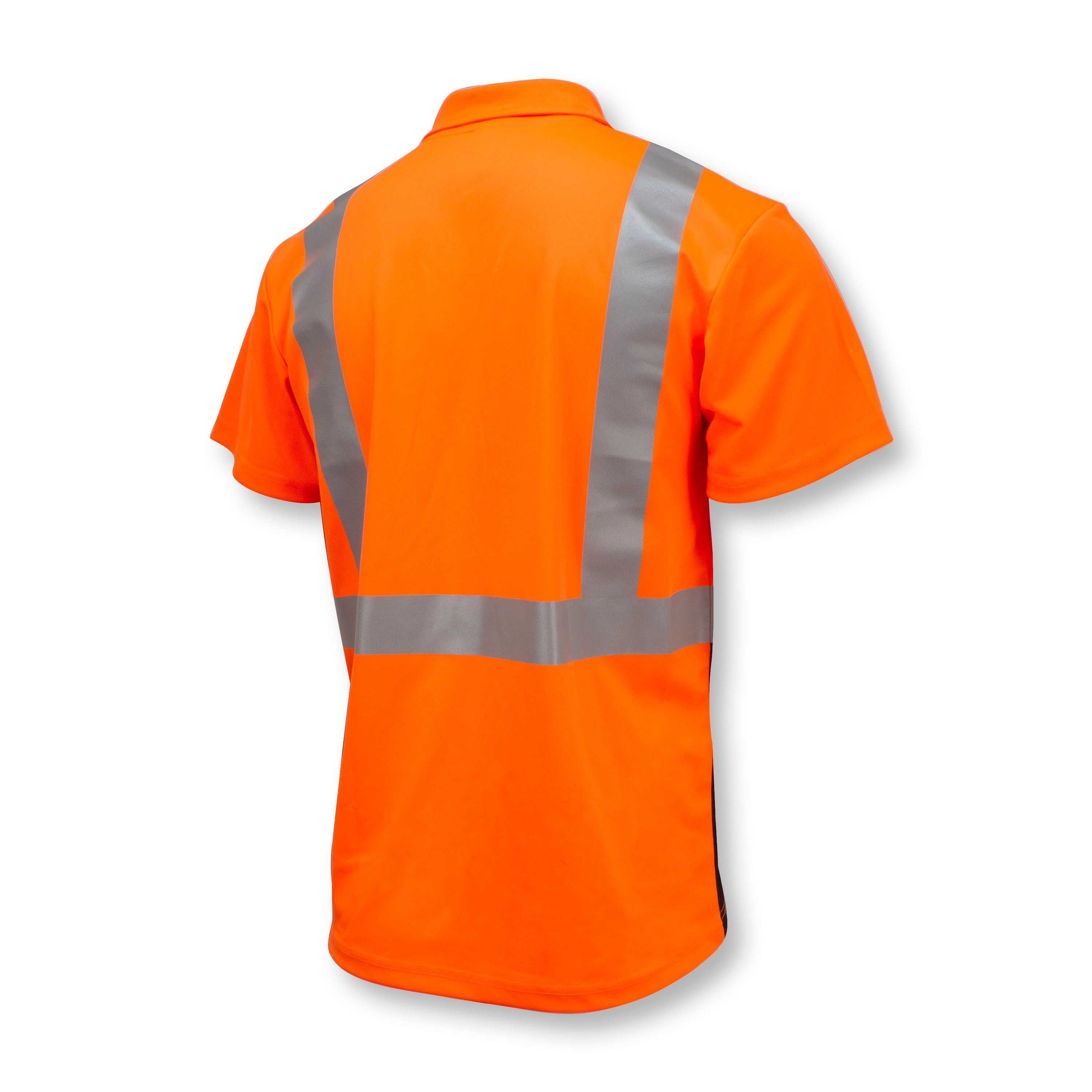 ST12B Class 2 High Visibility Color Blocked Safety Short Sleeve Polo Shirt