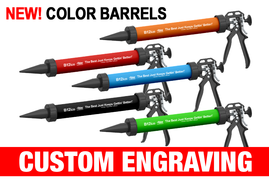 NEW! Color Rush - 20oz B-Line Manual Sausage Gun w/ Color Barrels