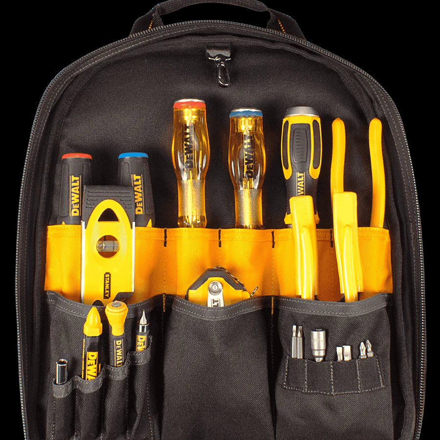 Almacenamiento de herramientas Mochila de carga universal DeWALT de 23 bolsillos