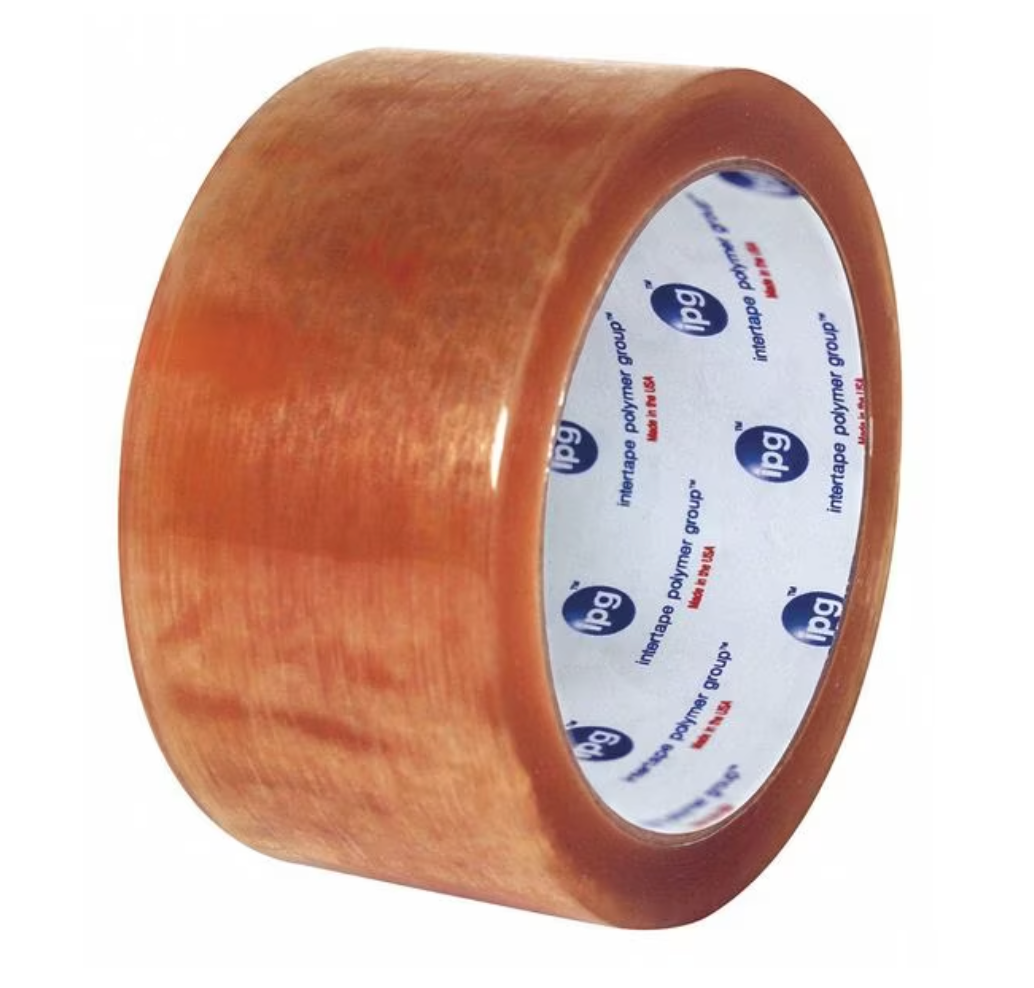 IPG N8313 Clear Packaging Tape Natural Rubber Adhesive (2.8 Mil, 48mm X 55m)