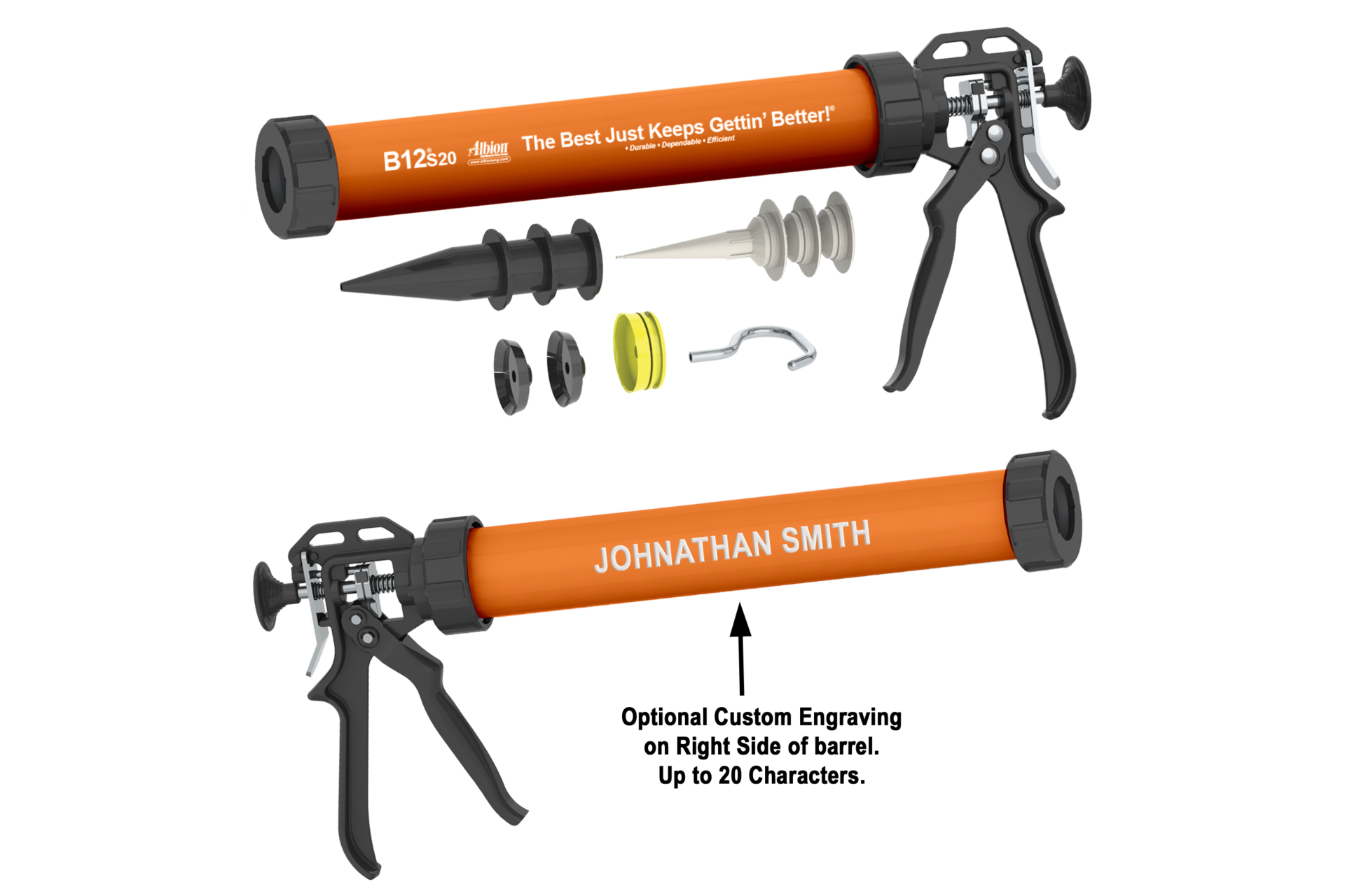 NEW! Color Rush - 20oz B-Line Manual Sausage Gun w/ Color Barrels