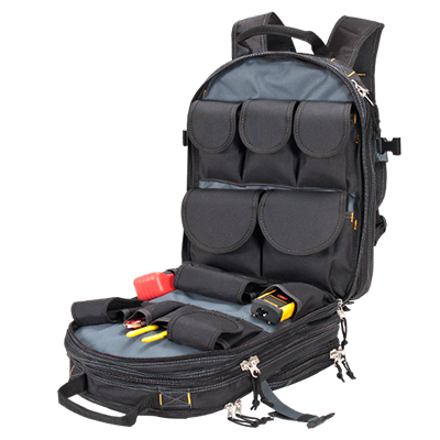 Mochila de almacenamiento de herramientas Base moldeada CLC 38 Equipo de trabajo de bolsillo