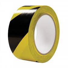 Aisle Marking Tape Black/Yellow PVC 3" X 36 Yd Roll