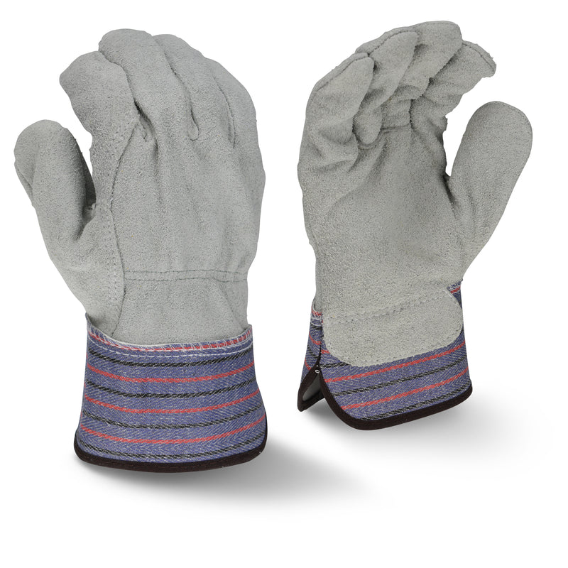 RWG3206 Full Regular Shoulder Gray Split Cowhide Leather Palm Glove (Pack of 12)