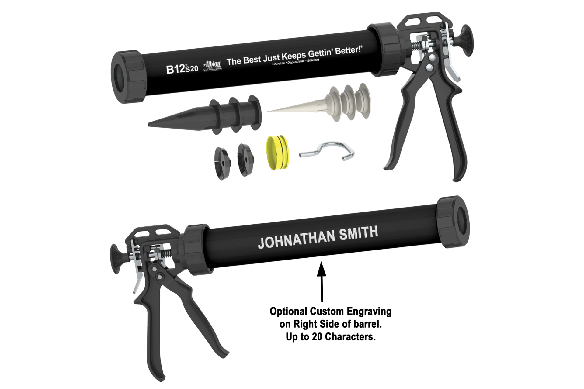 NEW! Color Rush - 20oz B-Line Manual Sausage Gun w/ Color Barrels