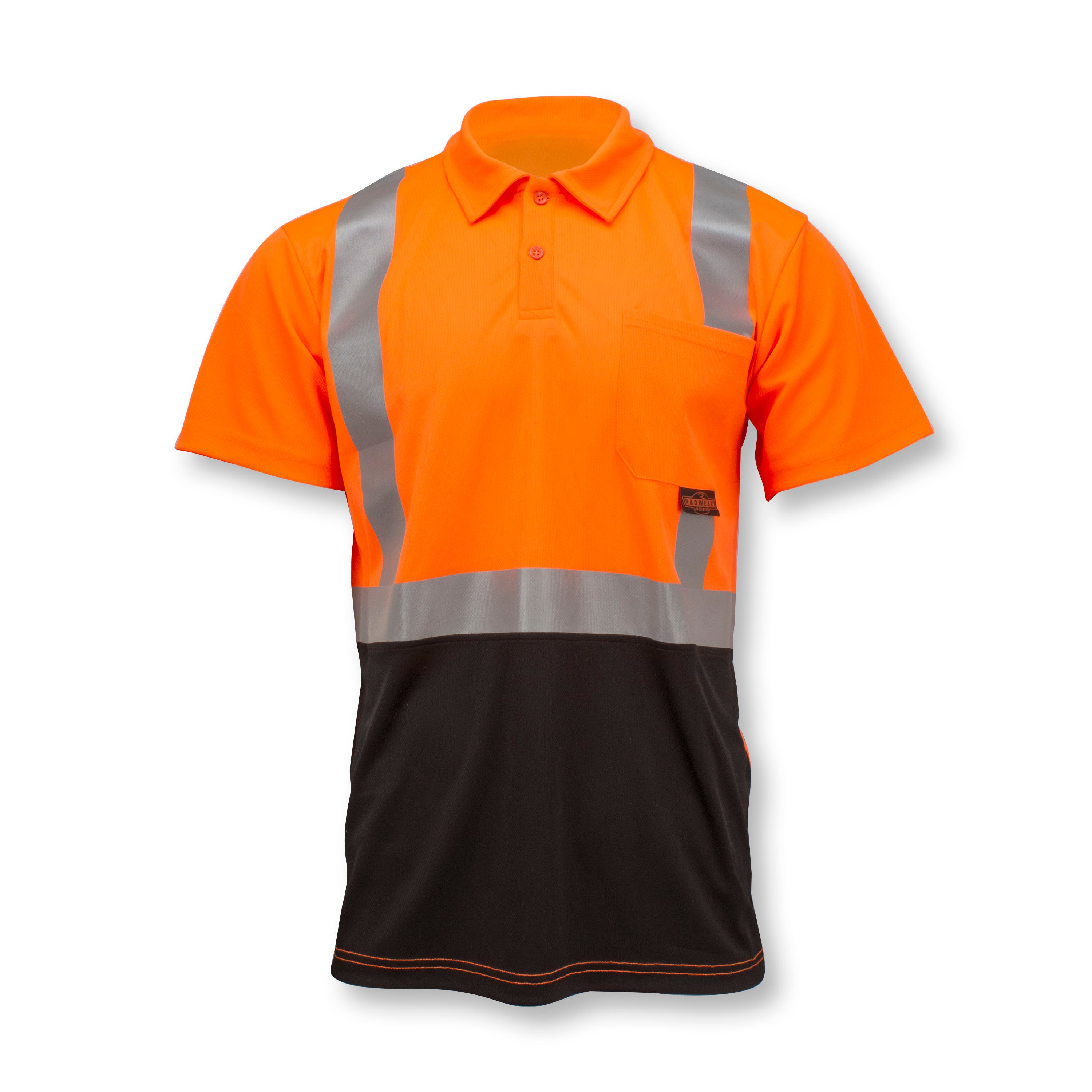 ST12B Class 2 High Visibility Color Blocked Safety Short Sleeve Polo Shirt