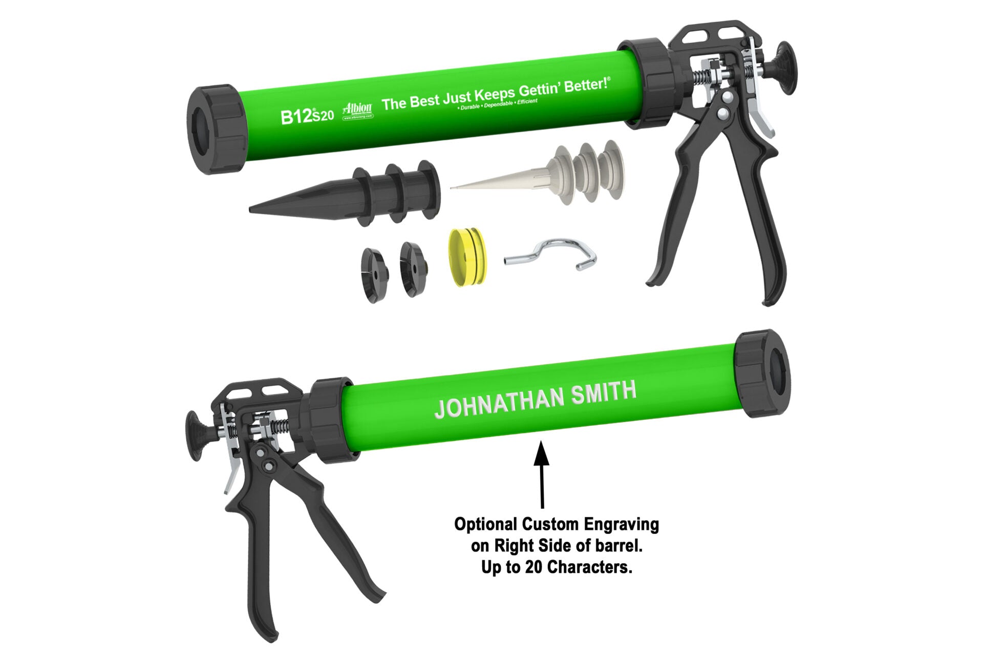 NEW! Color Rush - 20oz B-Line Manual Sausage Gun w/ Color Barrels