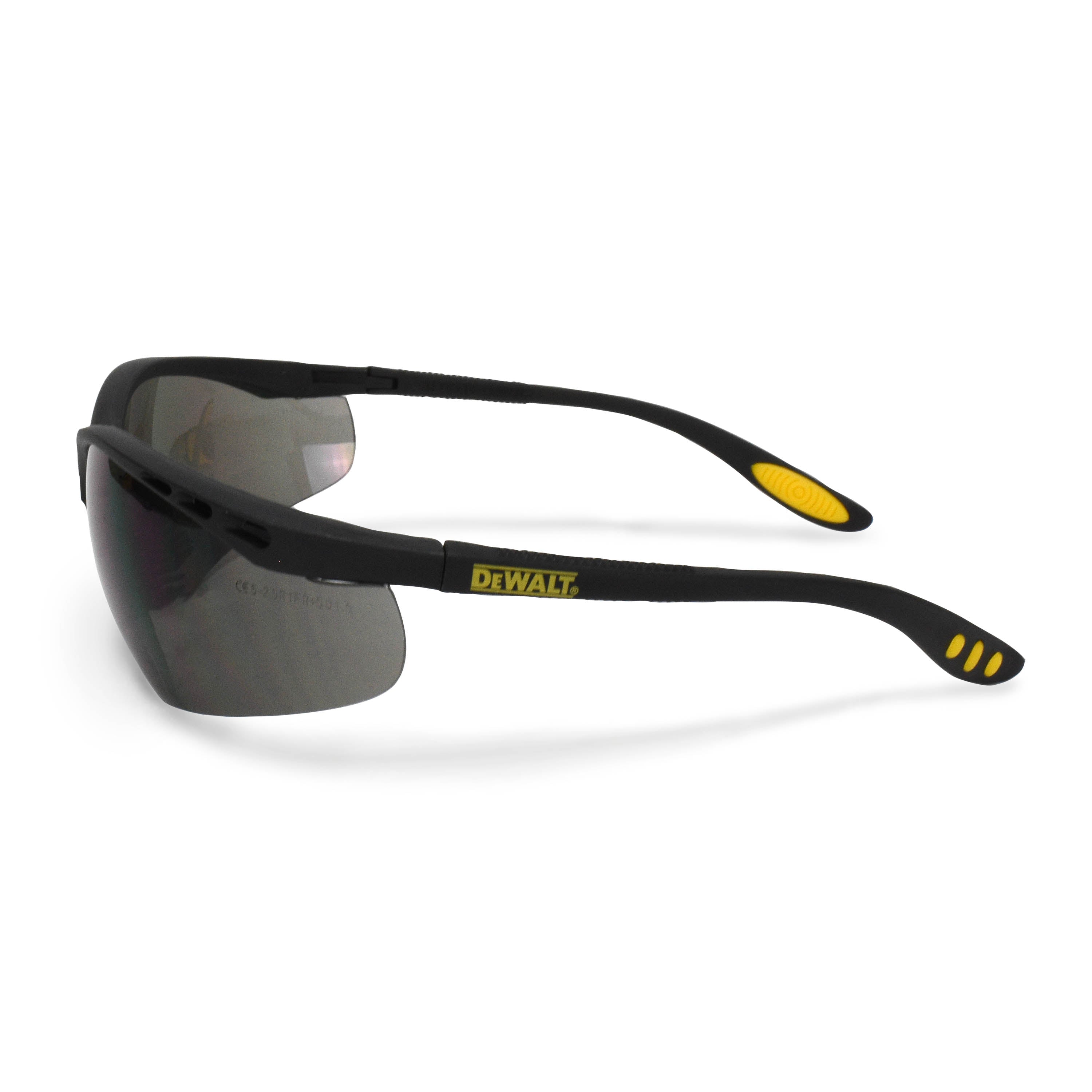 Gafas bifocales DeWALT Reinforcer (caja de 12) - Montura negra de dioptrías 2.0 ahumadas con funda protectora