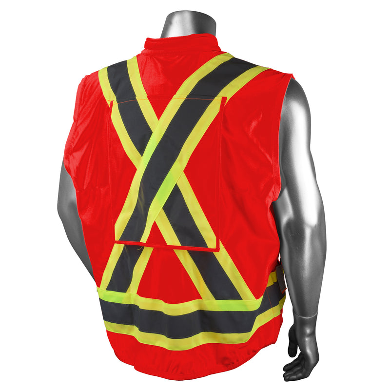 SV030X-1 Heavy Duty 10-Pocket Cruiser Vest with Back Pouch X-Back