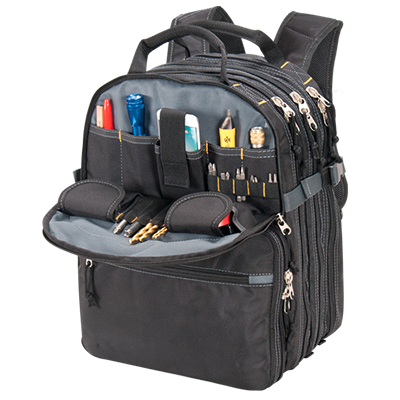 Mochila de almacenamiento de herramientas Base moldeada CLC 38 Equipo de trabajo de bolsillo