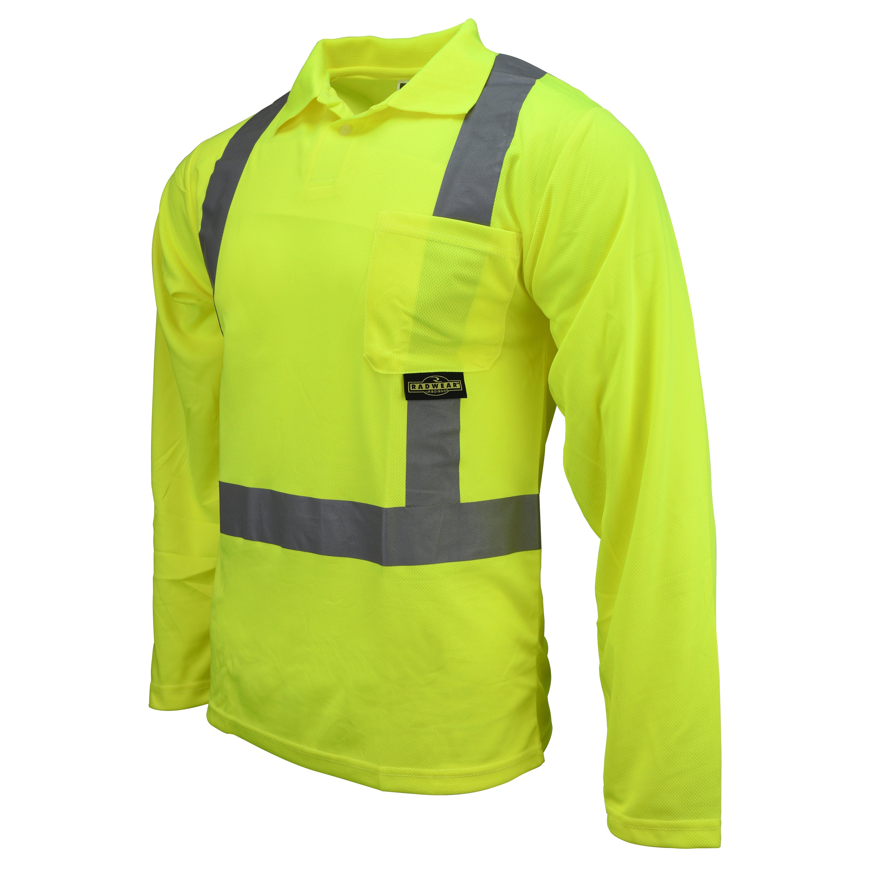 Long Sleeve Safety Polo Class 2 Moisture Wicking ST22