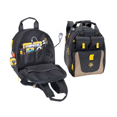 Tool Storage CLC 36 Pocket Universal Charging Lighted Backpack