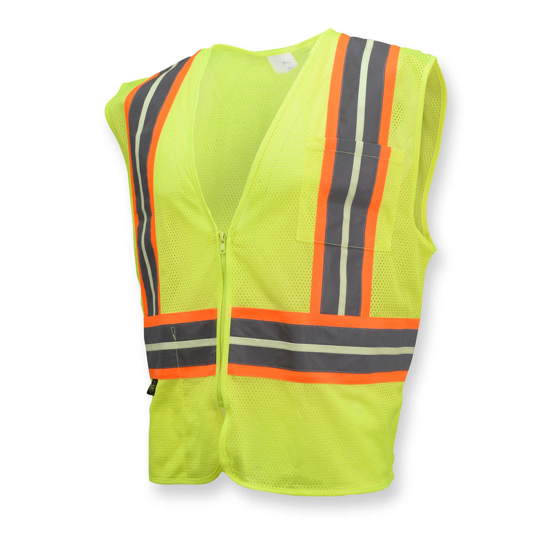 SV22GL-2 Economy Type R Class 2 Safety Glow-in-the-Dark Vest with Two-Tone Trim