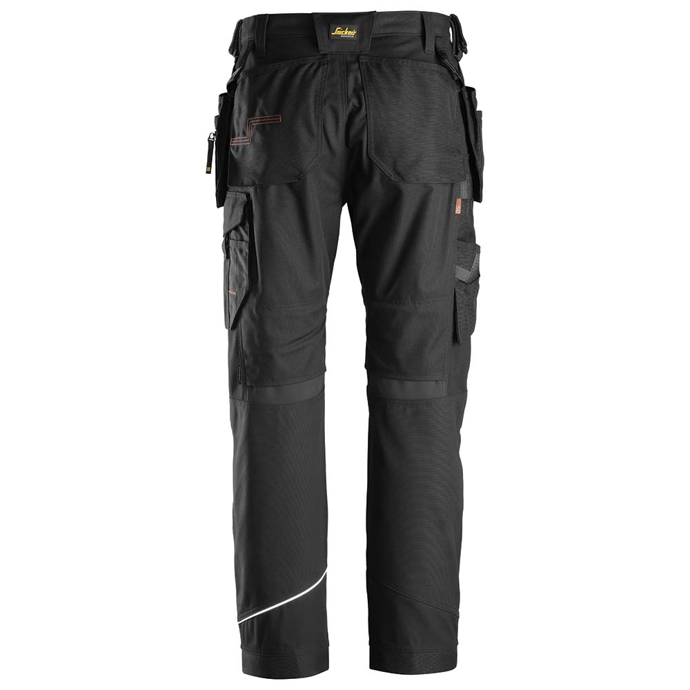 Snickers U6214 RuffWork Canvas Work Pants + Holster Pockets  (Black/Black)