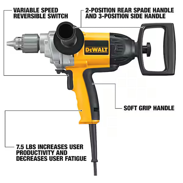 DeWALT DW130V  Mixer Drill 1/2" 120 Volt Corded Pistol Grip