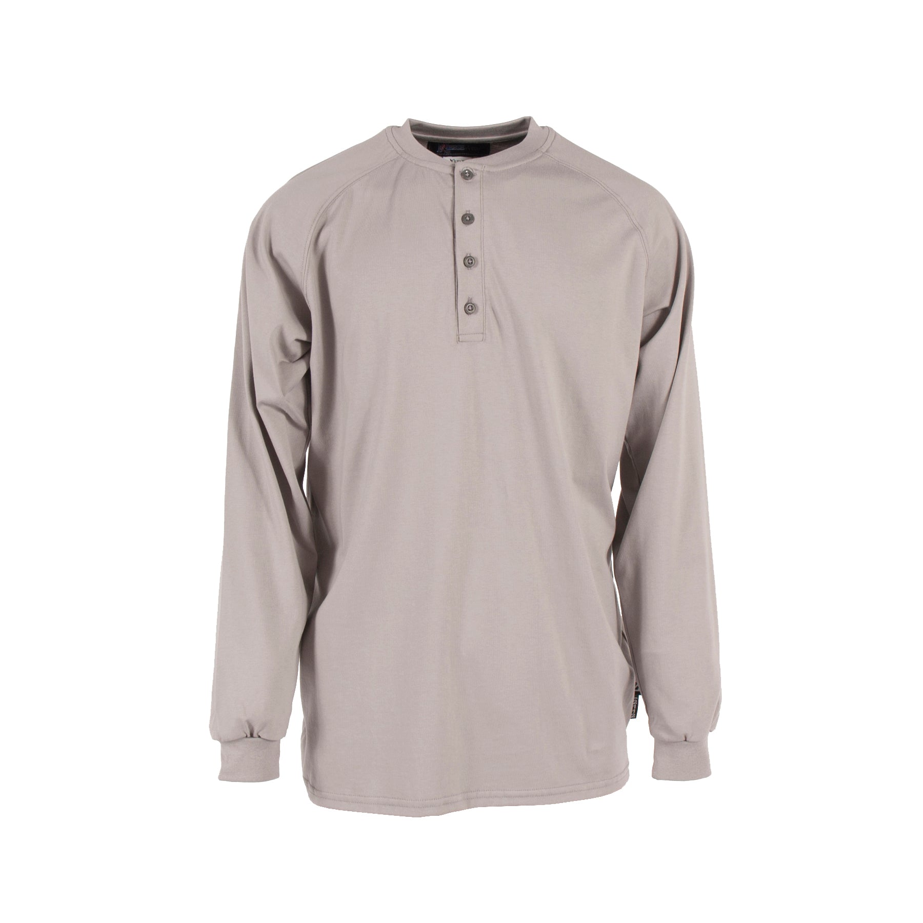 FR 6 oz. 100% Algodón CAT 2 Henley Gris