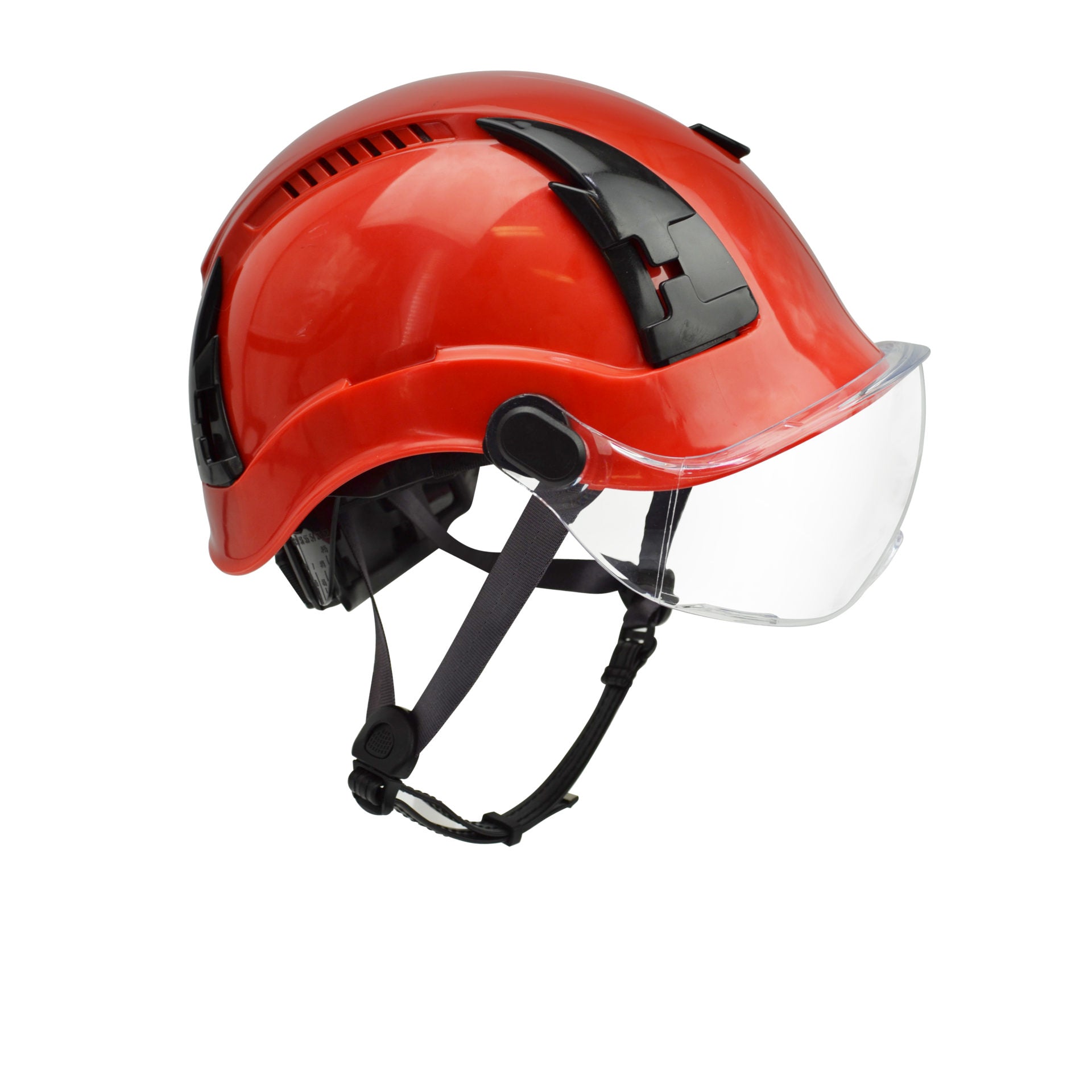 Malta HTR2001: Type 2 Red Safety Helmet w/ Clear Visor