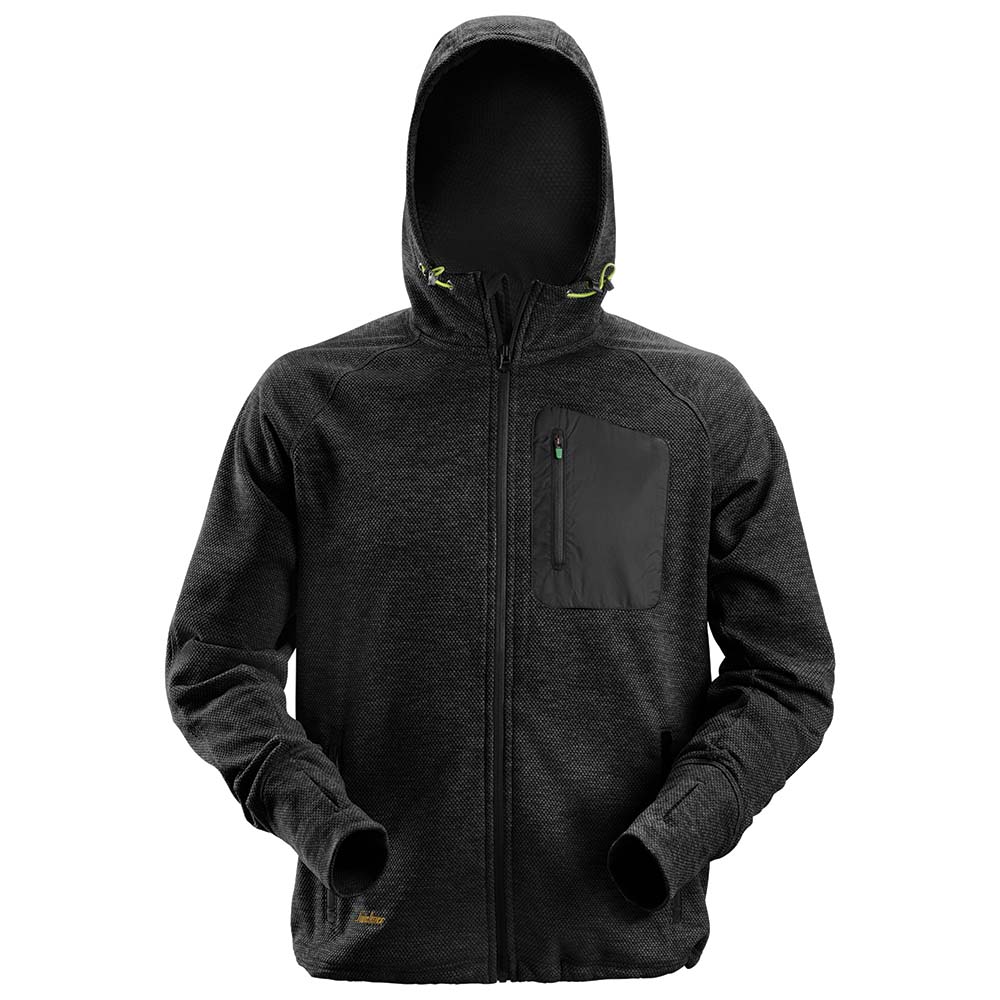 Snickers U8041 FlexiWork Fleece Hoodie (Black) - WRYKER Construction Supply