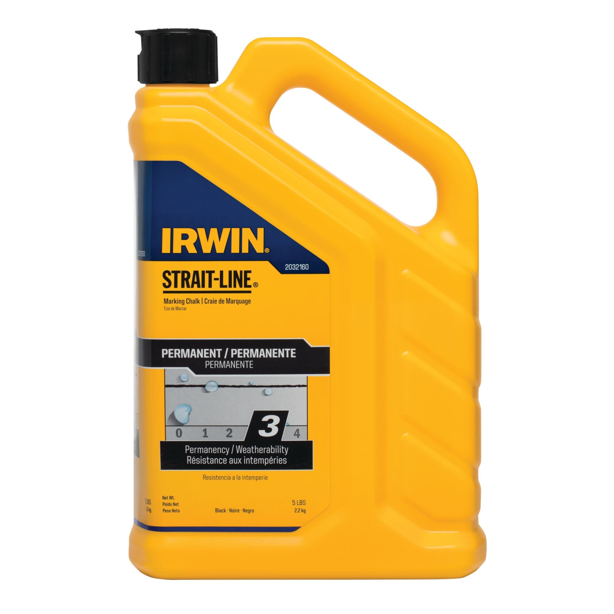 Irwin Straight-Line Black Permanent Staining Marking Chalk (5 lb Bottle)