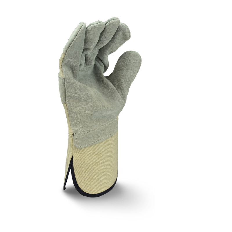 RWG3400WG Side Split Gray Cowhide Leather Glove with Gauntlet Cuff (Pack of 12)