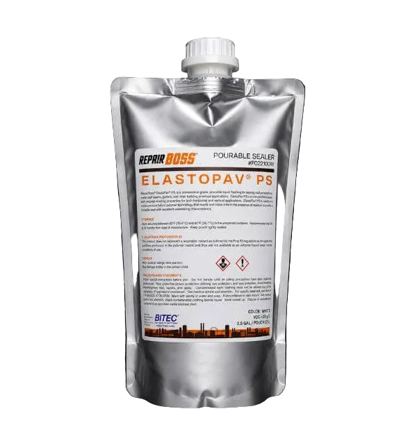 Elastopav Flashing Pourable Sealer White 1/2 Gallon Resealable Pouch Price Each 4 per case