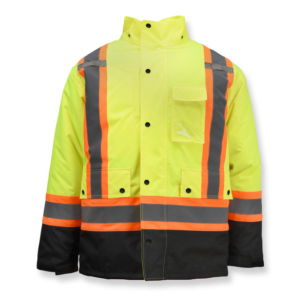 Parka resistente a la intemperie con chaqueta bomber reversible extraíble Clase 3
