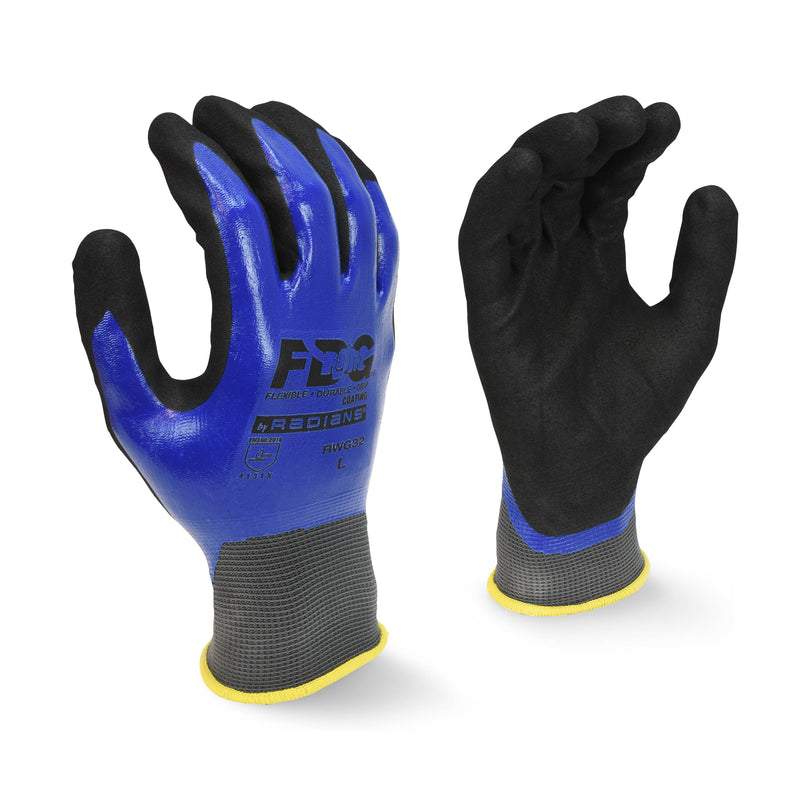 RWG32 FDG Coating Full Dipped Waterproof Nitrile Work Glove (Pack of 12)