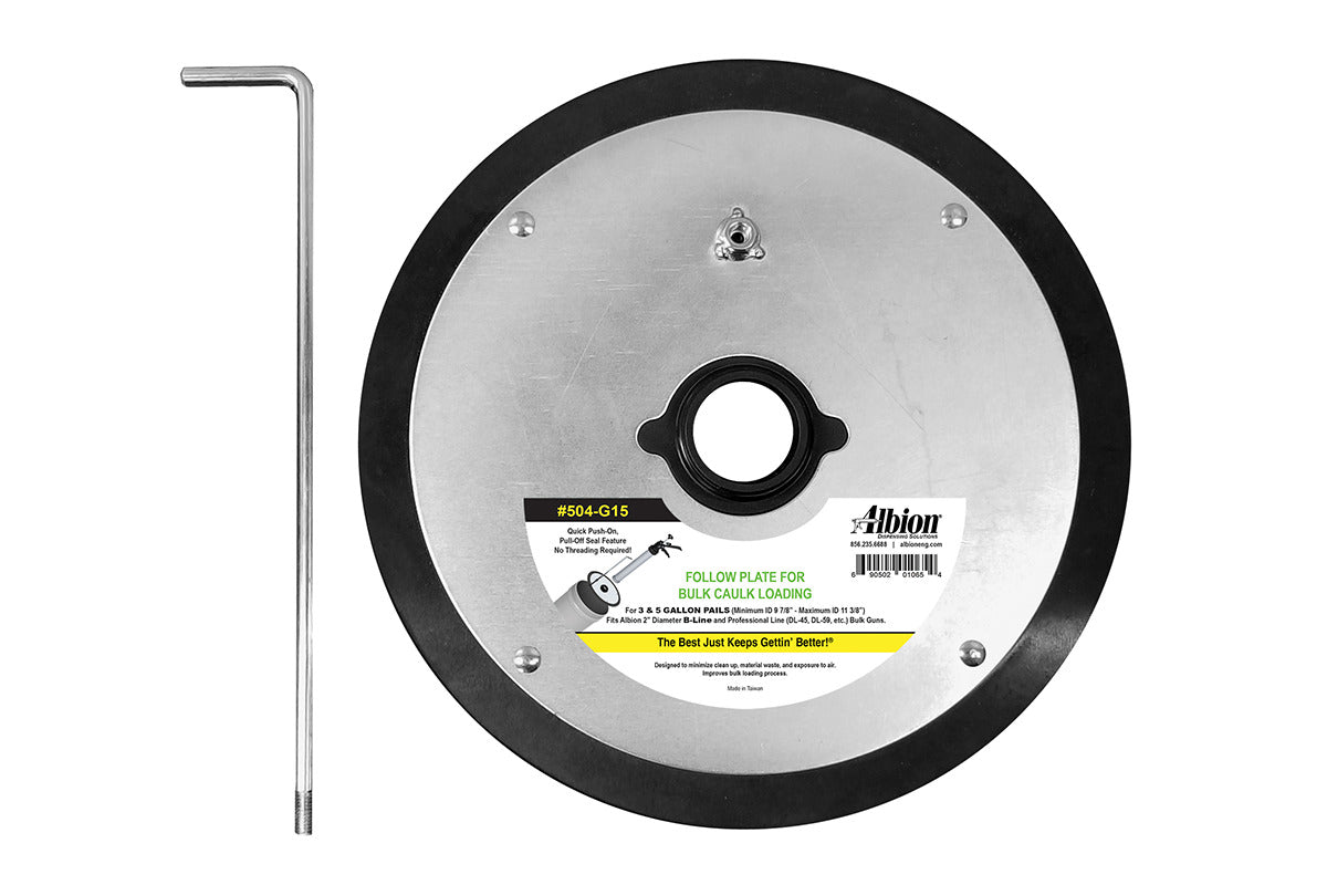 NEW! Slip-on Follow Plate for 5 Gallon Pail (No Threading)