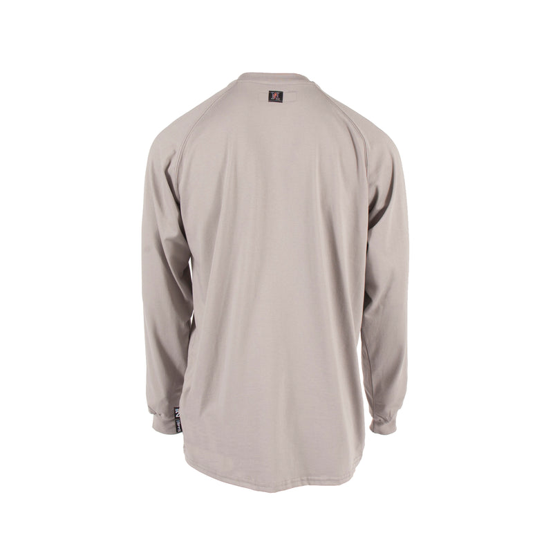 Radians VI6HSGY FR 6 oz Cotton Gray Henley Work Shirt (CAT 2)
