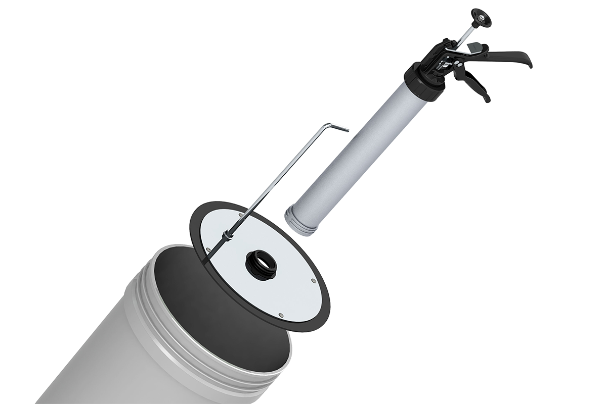 NEW! Slip-on Follow Plate for 5 Gallon Pail (No Threading)