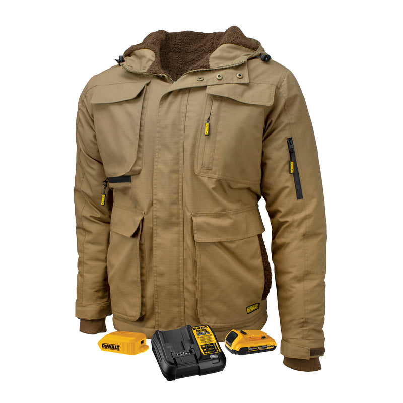 Men's Heavy Duty Ripstop Heated Jacket Kitted